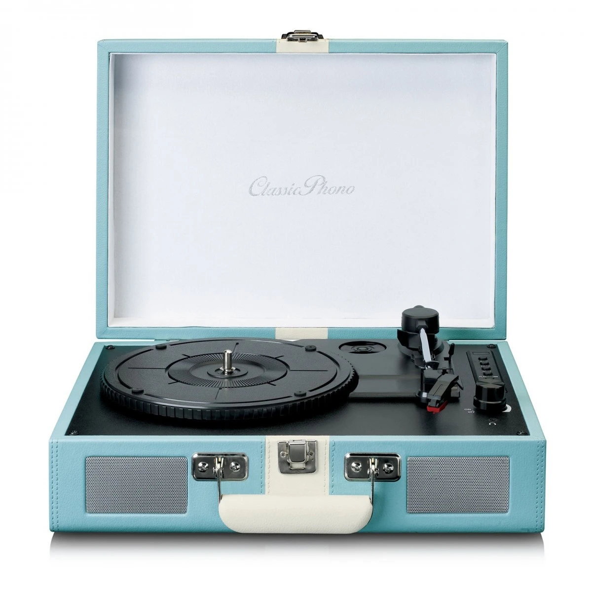 Lenco TT-110 Suitcase Turntable With BT And Built-In Speakers, Blue