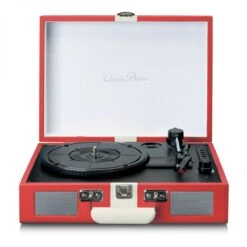 Lenco TT-110 Suitcase Turntable With BT And Built-In Speakers, Red