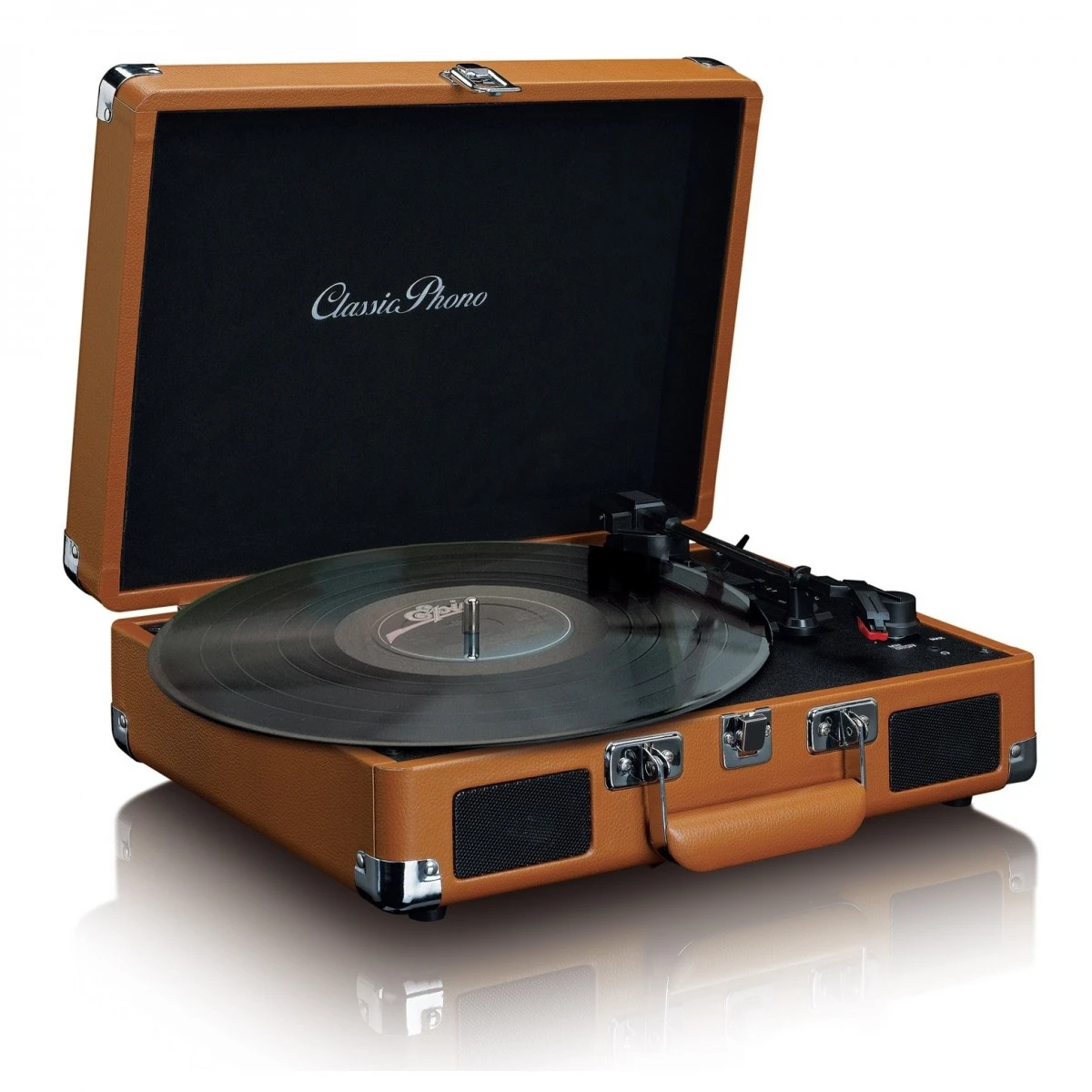 Lenco TT-10BN Suitcase Turntable, Brown