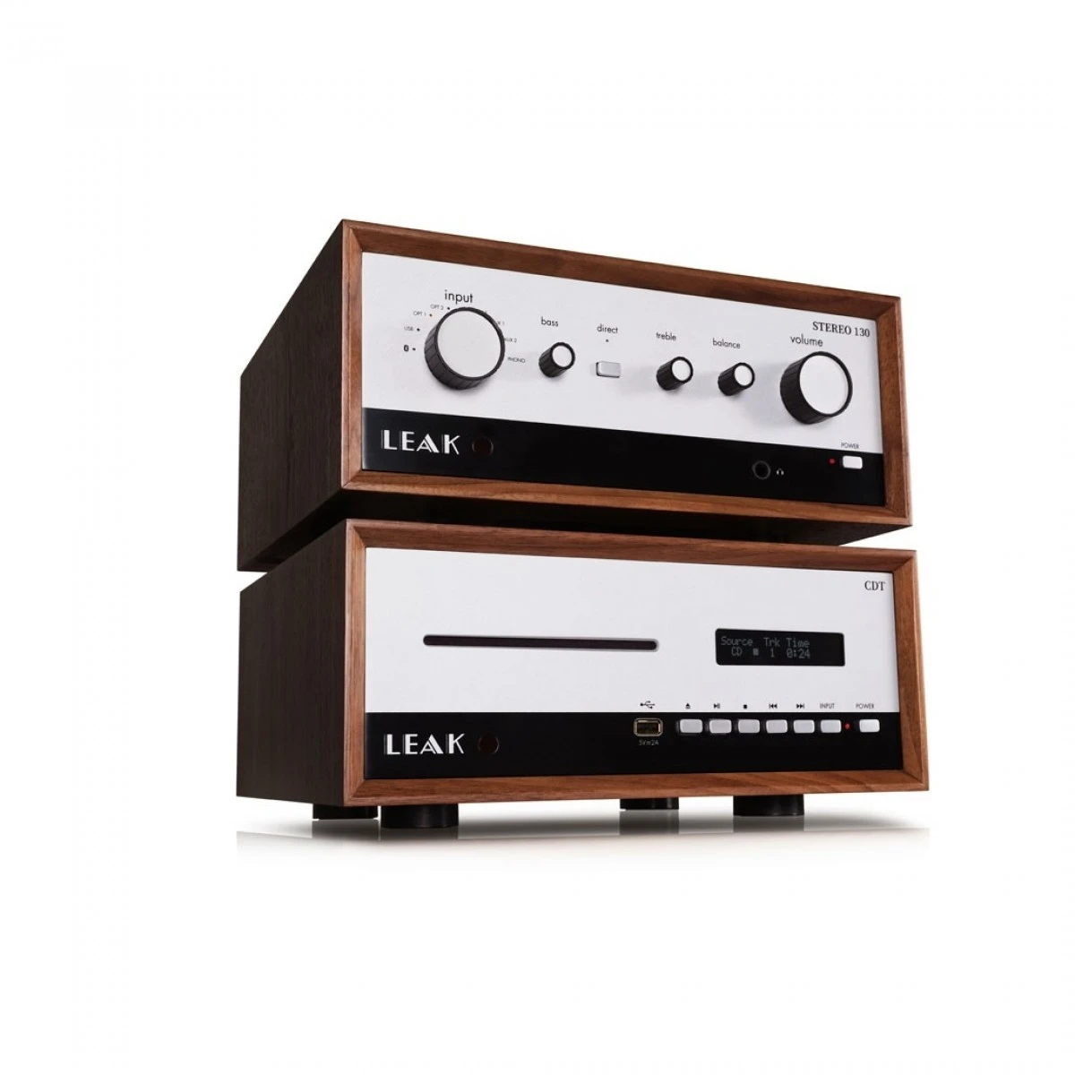 LEAK STEREO 130 Integrated Amplifier W/ DAC, Walnut - Image 3