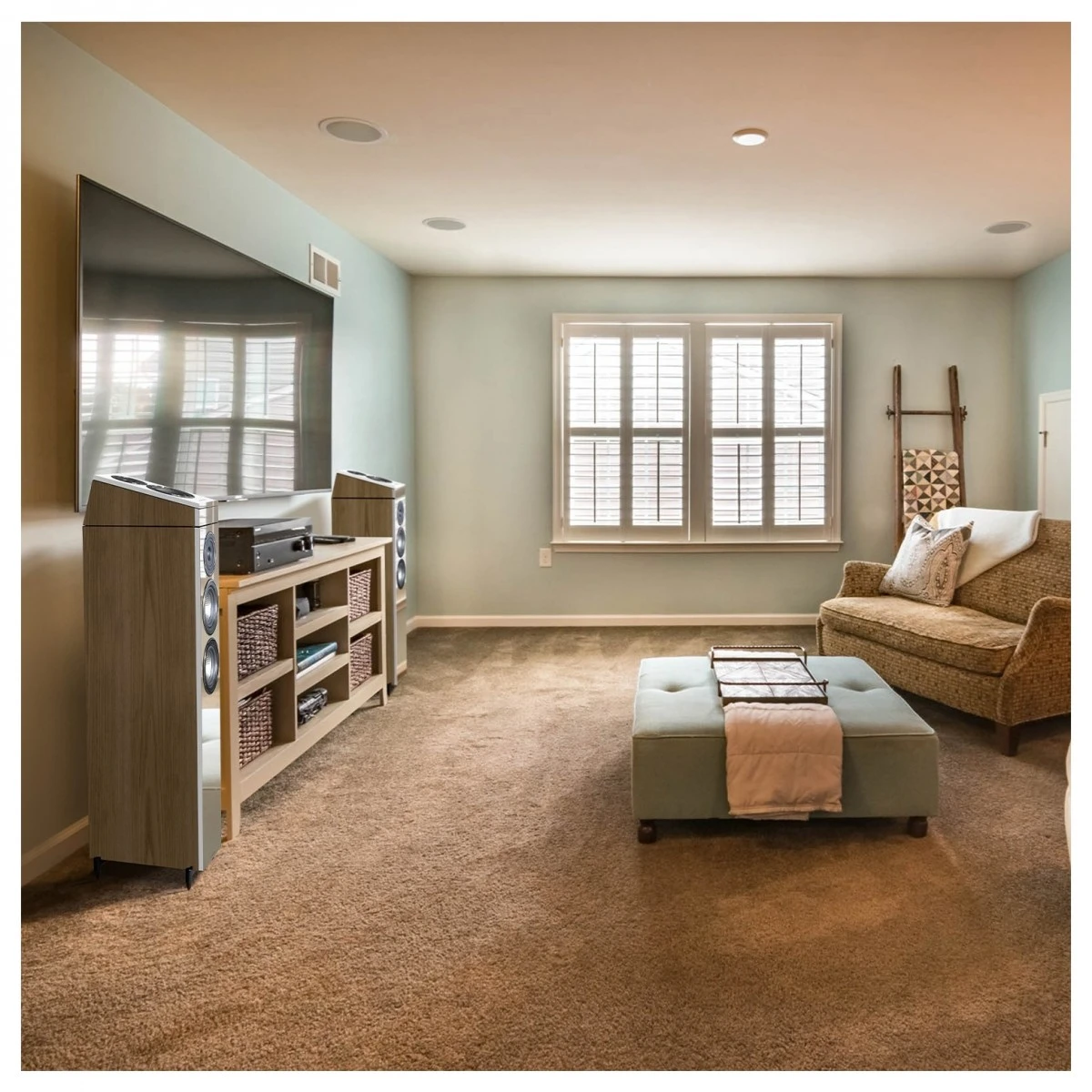 Wharfedale Diamond 12 3D Surround Sound Speakers (Pair), Light Oak - Image 7