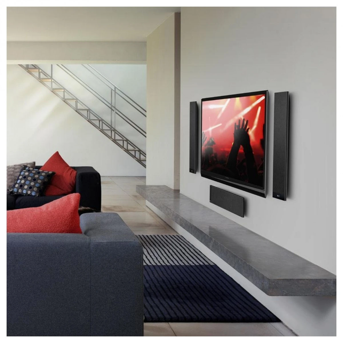 KEF T301 Satellite Speakers (Pair), Black