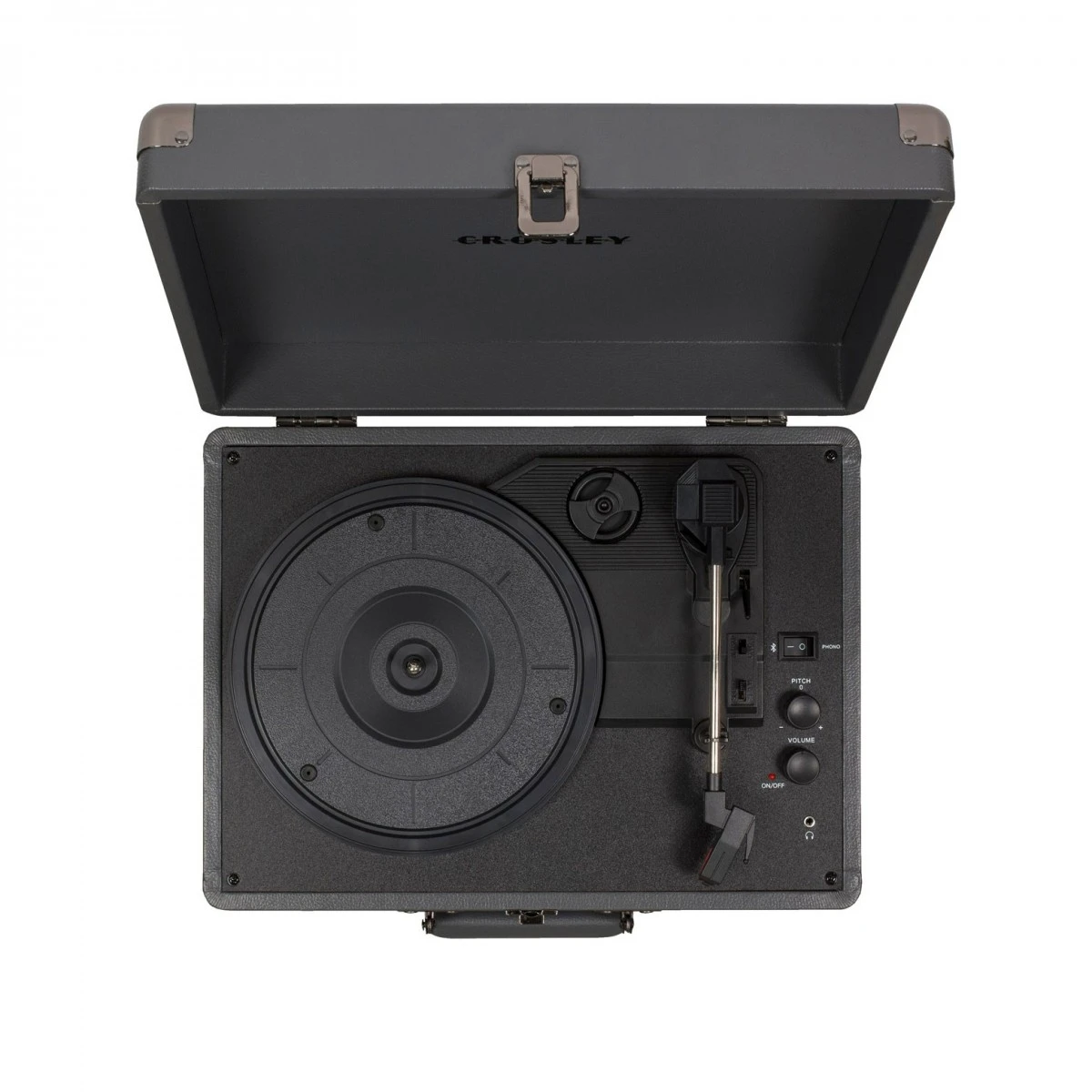 Crosley Cruiser Deluxe Turntable With Bluetooth Out, Slate - Image 5