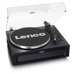 Lenco LS-430 Turntable With Speakers, Black