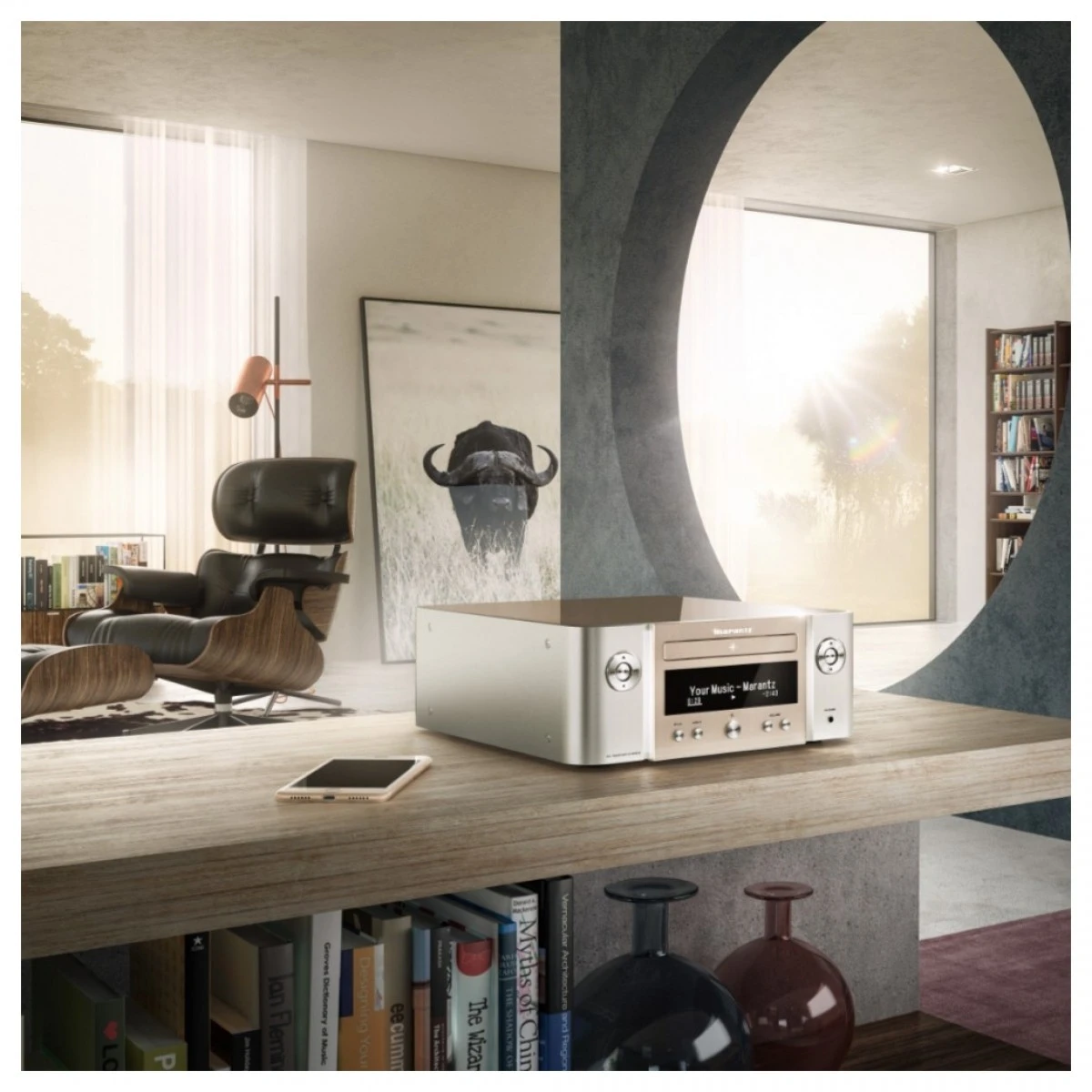 Marantz Melody X M-CR612 All-In-One HiFi System, Silver-Gold - Image 4