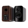 Q Acoustics Concept 300 Gloss Black / Rosewood Bookshelf Speakers (Pair) W/ Tripod Speaker Stands