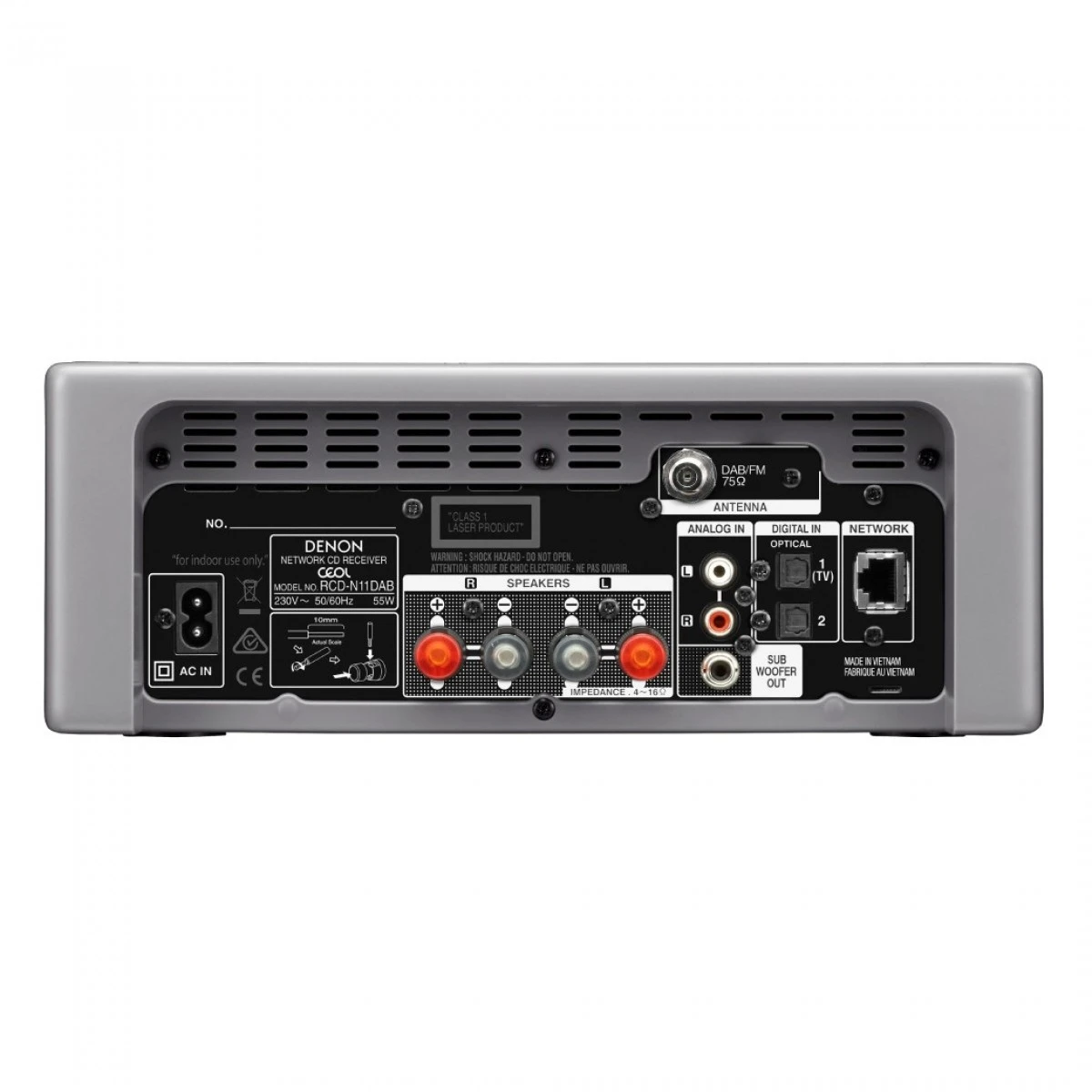 Denon CEOL RCD-N11 Network CD Music System, Grey - Image 2