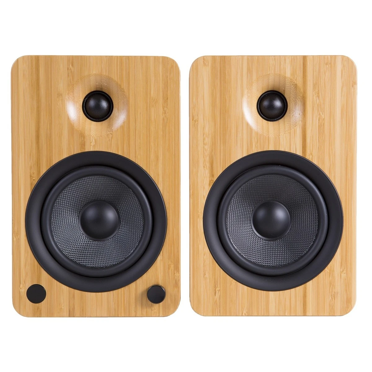 Kanto YU4 Powered Bookshelf Speakers, Bamboo