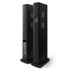 KEF LS60 Wireless Floorstanding Active Speakers (Pair), Carbon Black