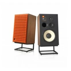 JBL L100 Classic 3-Way Stand Mount Speakers (Pair), Orange