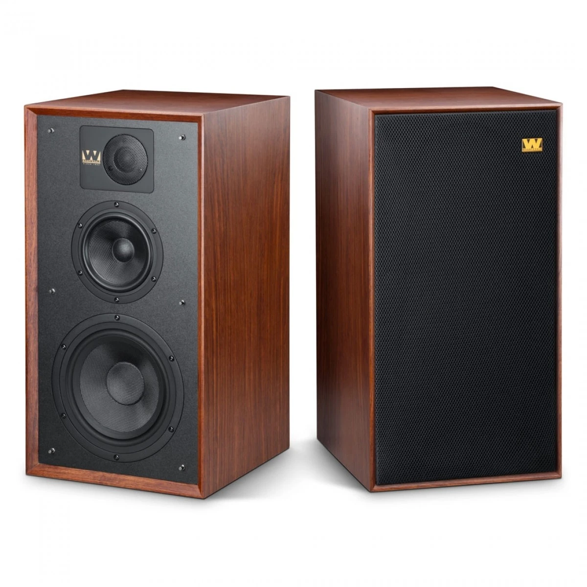 Wharfedale Linton Standmount Speakers, Mahogany (Pair)