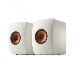 KEF LS50W MKII Wireless Speakers (Pair), Mineral White W/Stands