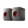 KEF LS50W MKII Wireless Speakers (Pair), Titanium Grey W/Stands