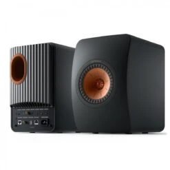 KEF LS50W MKII Wireless Speakers (Pair), Carbon Black
