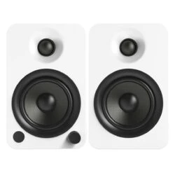 Kanto YU4 Powered Bookshelf Speakers, Matte White