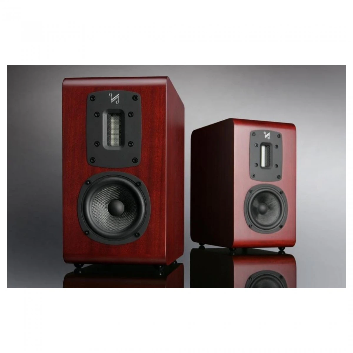 Quad S Series S1 Bookshelf Speakers (Pair), Mahogany - Image 3