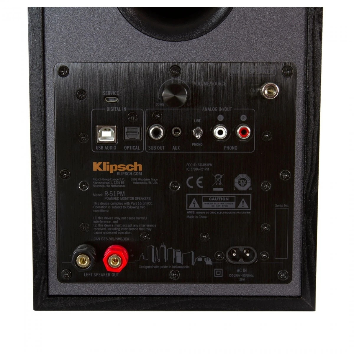 Klipsch R-51PM Reference Active Bookshelf Speakers (Pair), Black - Nearly New - Image 3