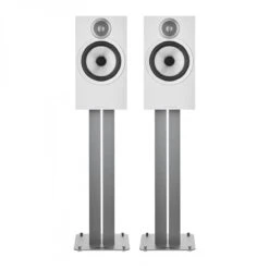 Bowers & Wilkins 606 S3 Bookshelf Speakers (Pair) With Stands, White