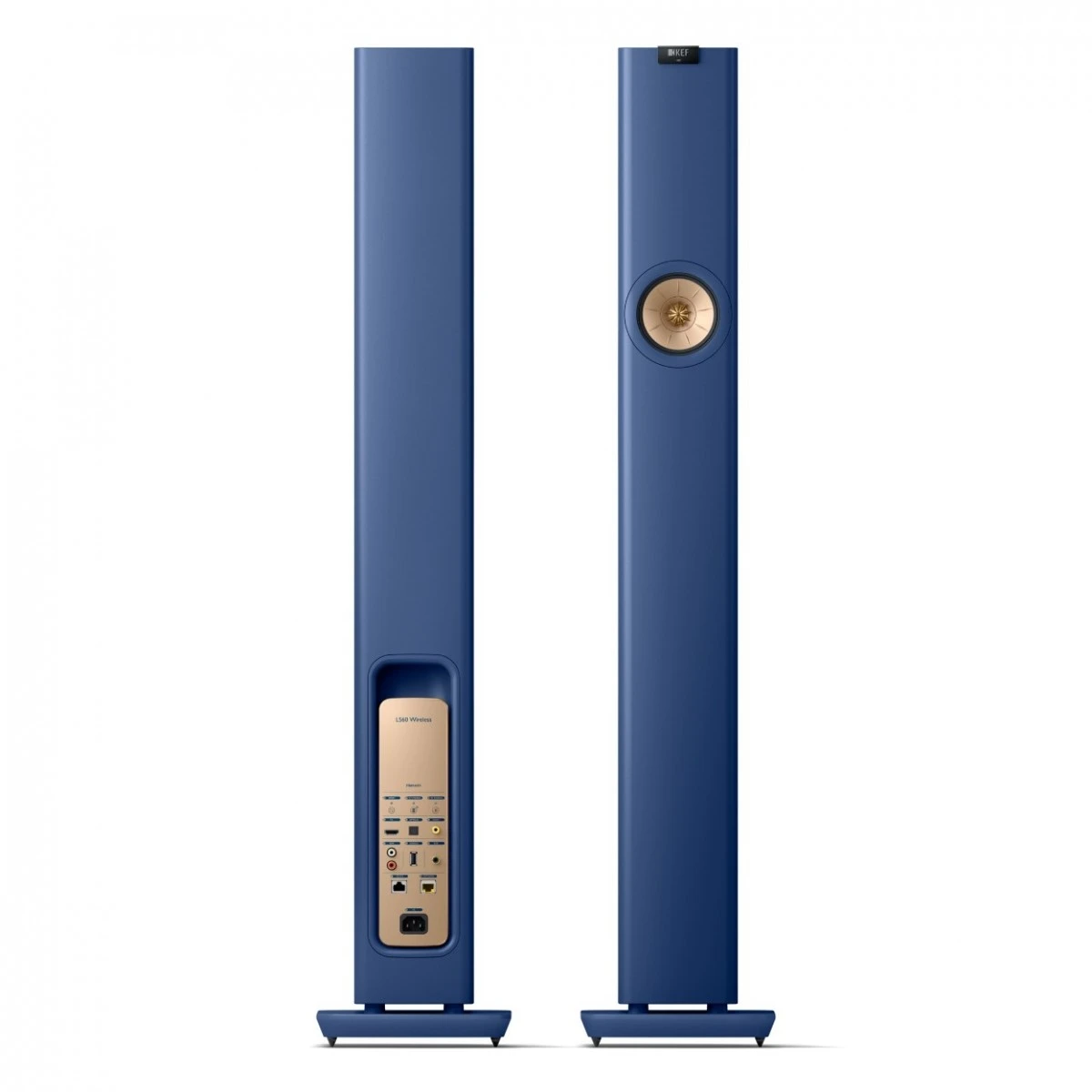 KEF LS60 Wireless Floorstanding Active Speakers (Pair), Royal Blue
