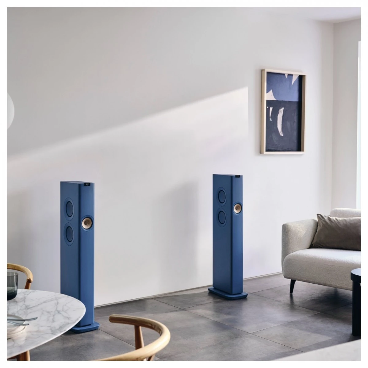 KEF LS60 Wireless Floorstanding Active Speakers (Pair), Royal Blue - Image 6