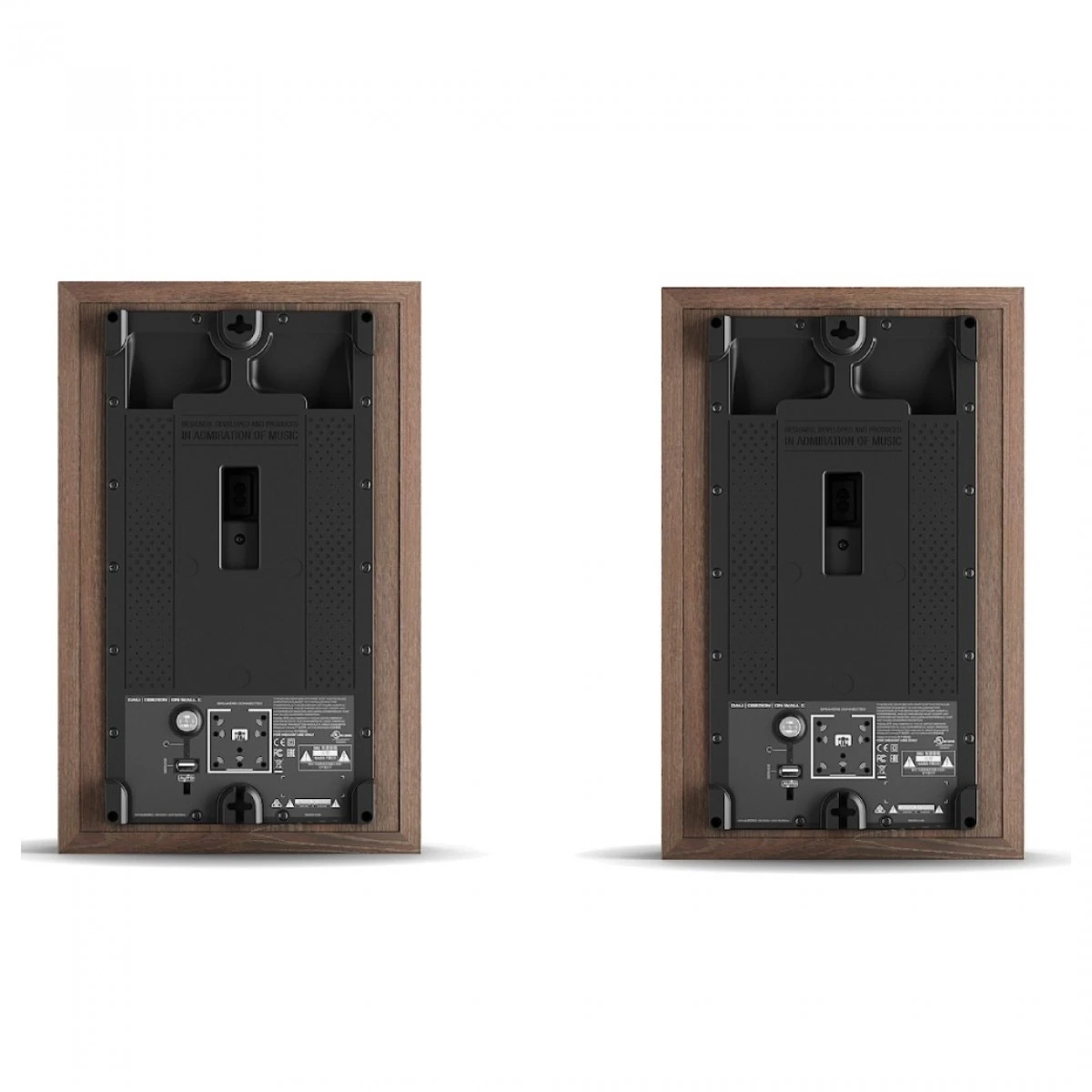 DALI OBERON On-Wall-C Active Dark Walnut Speakers (Pair) W/ Sound Hub Compact - Image 3