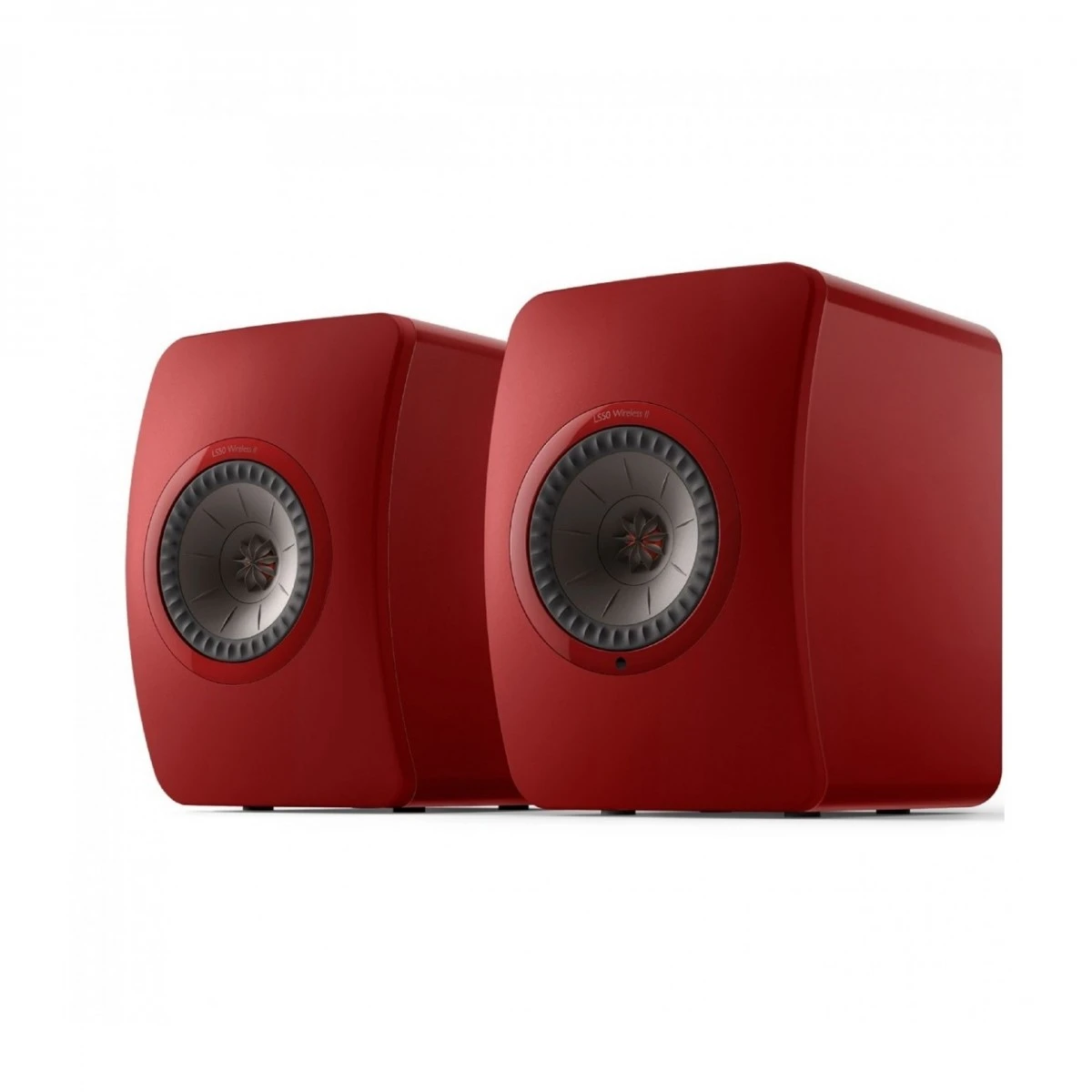 KEF LS50W MKII Special Edition Speakers (Pair), Crimson Red W/Stands