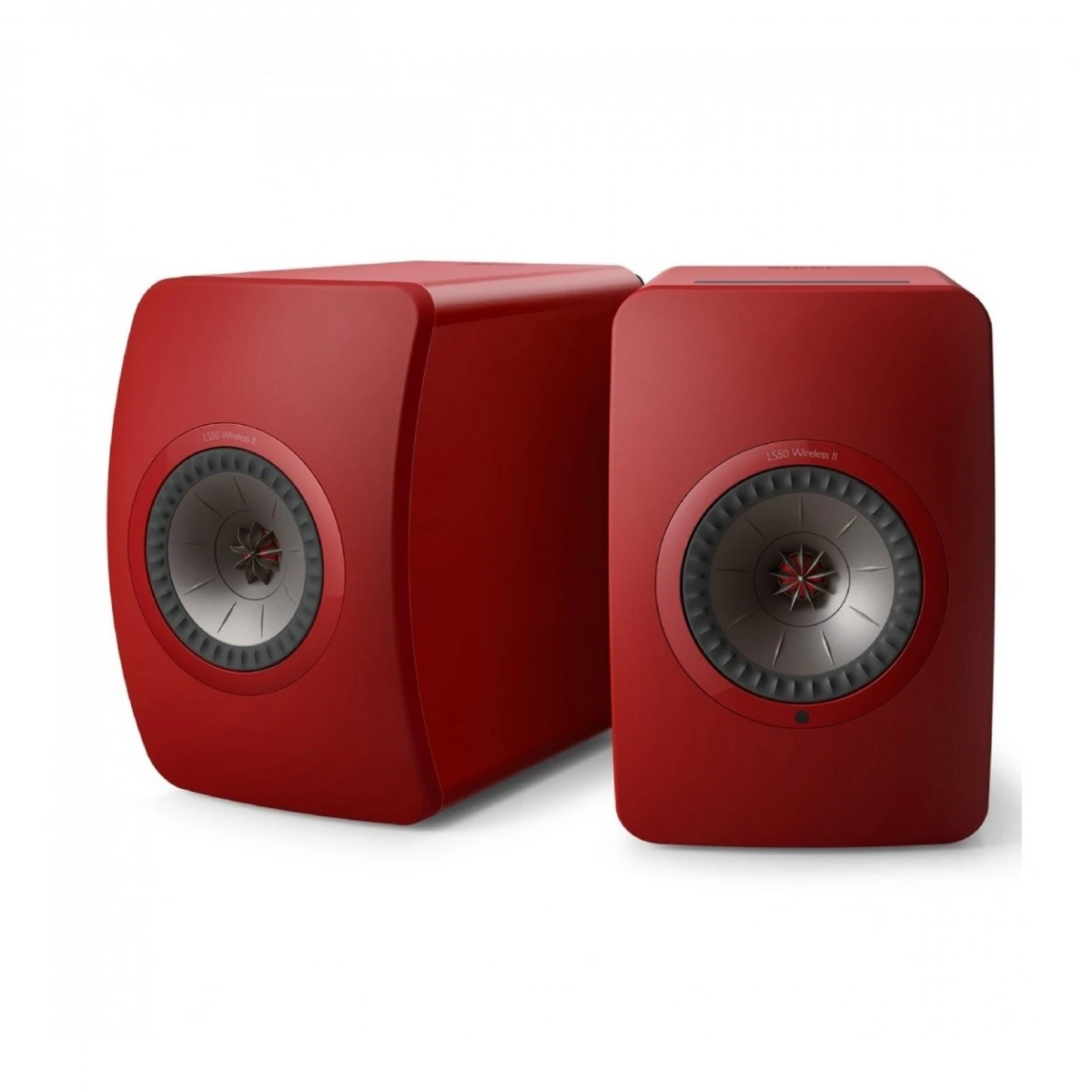 KEF LS50W MKII Special Edition Speakers (Pair), Crimson Red W/Stands - Image 2